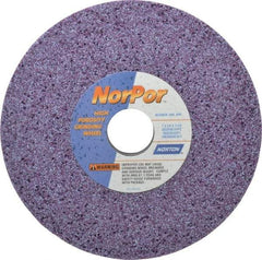 Norton - 7" Diam x 1-1/4" Hole x 1/2" Thick, H Hardness, 46 Grit Surface Grinding Wheel - Ceramic, Type 1, Coarse Grade, 3,600 Max RPM, Vitrified Bond, No Recess - Caliber Tooling