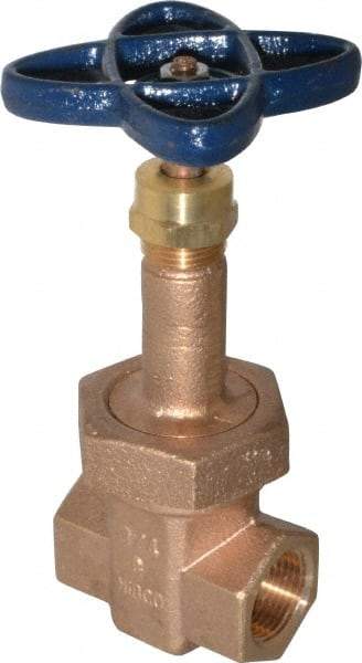 NIBCO - 3/4" Pipe, Class 200, Threaded Bronze Alloy Solid Wedge Rising Stem Gate Valve - 400 WOG, 200 WSP, Union Bonnet - Caliber Tooling