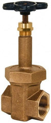 NIBCO - 1-1/4" Pipe, Class 300, Threaded Bronze Alloy Solid Wedge Rising Stem Gate Valve - 600 WOG, 300 WSP, Union Bonnet - Caliber Tooling