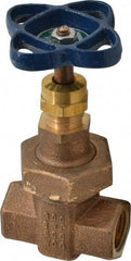 NIBCO - 1/2" Pipe, Class 300, Threaded Bronze Alloy Solid Wedge Stem Gate Valve - 600 WOG, 300 WSP, Union Bonnet - Caliber Tooling