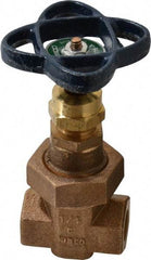 NIBCO - 1/4" Pipe, Class 300, Threaded Bronze Alloy Solid Wedge Stem Gate Valve - 600 WOG, 300 WSP, Union Bonnet - Caliber Tooling