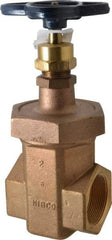 NIBCO - 2" Pipe, Class 300, Threaded Bronze Alloy Solid Wedge Stem Gate Valve - 600 WOG, 300 WSP, Union Bonnet - Caliber Tooling