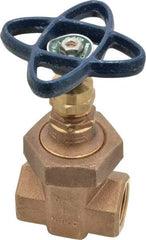 NIBCO - 3/4" Pipe, Class 300, Threaded Bronze Alloy Solid Wedge Stem Gate Valve - 600 WOG, 300 WSP, Union Bonnet - Caliber Tooling