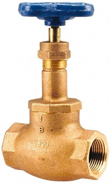 NIBCO - 1" Pipe, Threaded Ends, Bronze Integral Globe Valve - PTFE Disc, Screw-In Bonnet, 200 psi WOG, 125 psi WSP, Class 125 - Caliber Tooling