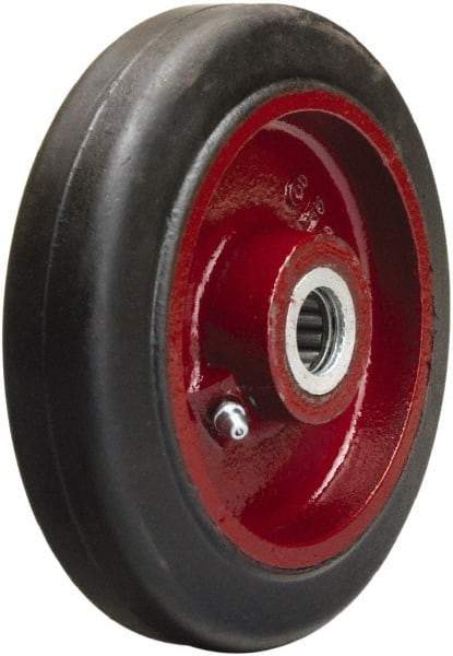 Hamilton - 6 Inch Diameter x 1-1/2 Inch Wide, Rubber on Cast Iron Caster Wheel - 280 Lb. Capacity, 1-3/4 Inch Hub Length, 5/8 Inch Axle Diameter, Straight Roller Bearing - Caliber Tooling