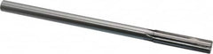 Made in USA - 0.48" Carbide-Tipped 6 Flute Chucking Reamer - Straight Flute, 7/16" Straight Shank, 2" Flute Length, 8" OAL - Caliber Tooling