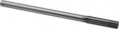 Made in USA - 0.491" Carbide-Tipped 6 Flute Chucking Reamer - Straight Flute, 7/16" Straight Shank, 2" Flute Length, 8" OAL - Caliber Tooling