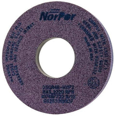 Norton - 14" Diam x 5" Hole x 2" Thick, H Hardness, 46 Grit Surface Grinding Wheel - Ceramic, Type 5, Coarse Grade, 2,320 Max RPM, Vitrified Bond, One-Side Recess - Caliber Tooling