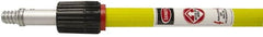 Weiler - 72 to 144" Long x 7/8" Diam Metal Handle for Vehicle Wash Brushes, Wall Brushes & Window Brushes - Yellow, Telescoping - Caliber Tooling