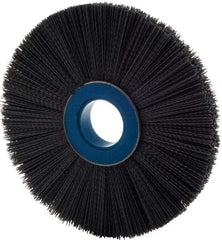 Weiler - 10" OD, 2" Arbor Hole, Crimped Nylon Wheel Brush - 1" Face Width, 3" Trim Length, 0.04" Filament Diam, 3,600 RPM - Caliber Tooling