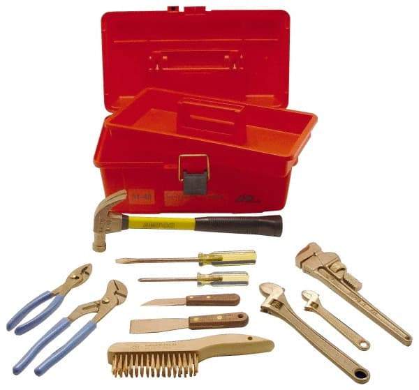 Ampco - 11 Piece Nonsparking Tool Set - Comes in Tool Box - Caliber Tooling