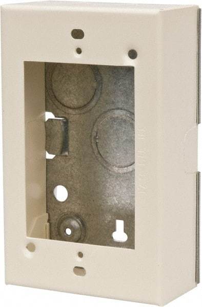 Wiremold - 1 Gang, (2) 1/2" Knockouts, Steel Rectangle Device Box - 4-5/8" Overall Height x 2-7/8" Overall Width x 1-3/8" Overall Depth - Caliber Tooling