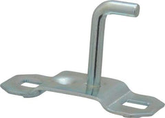 Triton - 3/16" Diam, 1" Long Single Angled End Pegboard Hook - 1-1/4" Projection, 90° Bend, 5/8" Bend Length, Steel - Caliber Tooling