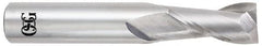 OSG - 1", 1-1/2" LOC, 1" Shank Diam, 4" OAL, 2 Flute, Solid Carbide Square End Mill - Single End, Uncoated, Spiral Flute, 30° Helix, Centercutting, Right Hand Cut, Right Hand Flute, Series 452 - Caliber Tooling