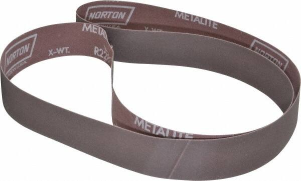 Norton - 1-1/2" Wide x 60" OAL, 320 Grit, Aluminum Oxide Abrasive Belt - Aluminum Oxide, Extra Fine, Coated, Series R228 - Caliber Tooling