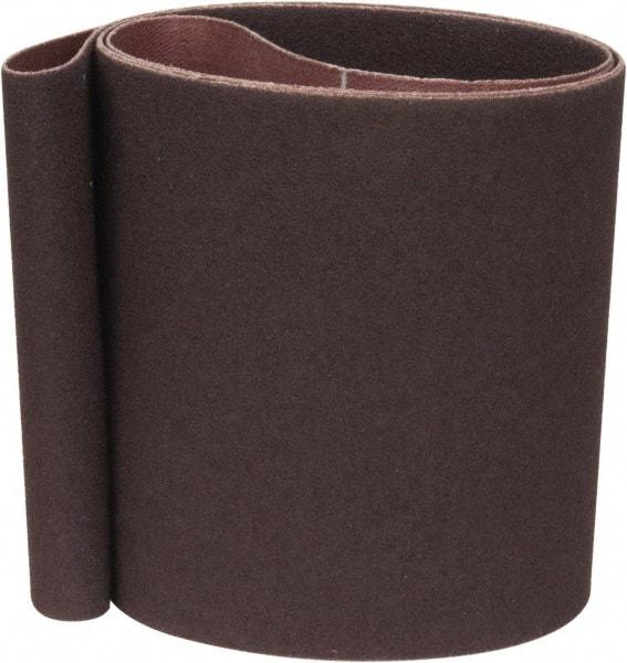 Norton - 4" Wide x 48" OAL, 80 Grit, Aluminum Oxide Abrasive Belt - Aluminum Oxide, Medium, Coated, Series R228 - Caliber Tooling