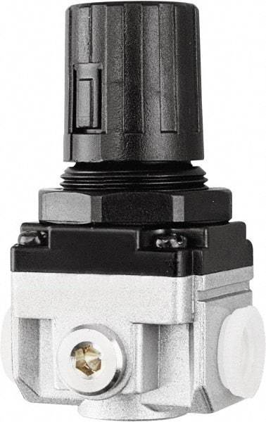 PRO-SOURCE - 1 NPT Port, 210 CFM, Heavy-Duty Regulator - 7 to 145 psi Range, 220 Max psi Supply Pressure, 1/4" Gauge Port Thread, 3.54" Wide x 6.97" High - Caliber Tooling