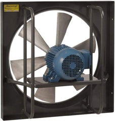 Americraft - 60" Blade, Direct Drive, 5 hp, 45,000 CFM, Explosion Proof Exhaust Fan - 66-1/2" Opening Height x 66-1/2" Opening Width, 15.2/7.6 Amp, 230/460 Volt, 1 Speed, Three Phase - Caliber Tooling