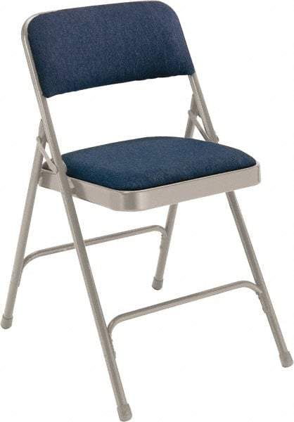 NPS - 18-3/4" Wide x 20-1/4" Deep x 29-1/2" High, Fabric Folding Chair with Fabric Padded Seat - Imperial Blue - Caliber Tooling