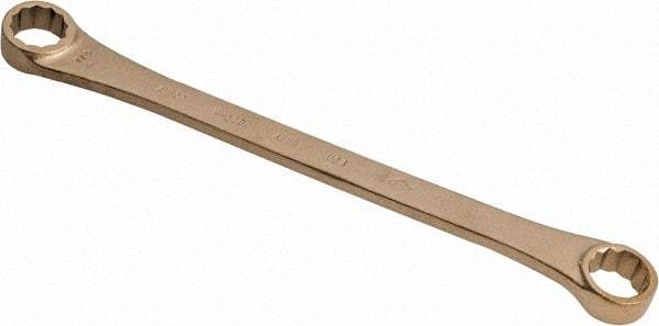 Ampco - 13/16" x 7/8" 12 Point Offset Box Wrench - Double End, 12-1/4" OAL, Aluminum Bronze - Caliber Tooling