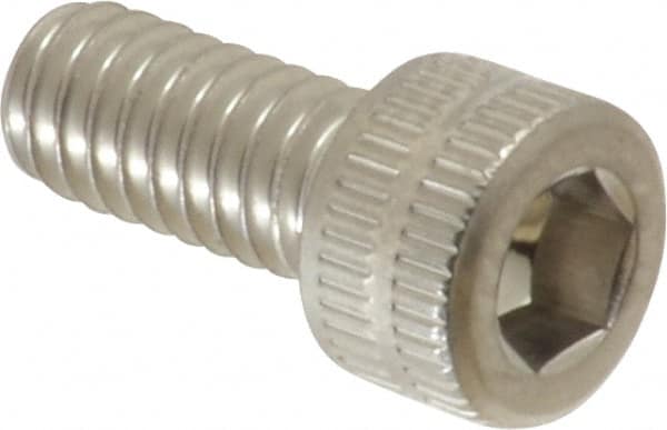 Made in USA - #8-32 UNC Hex Socket Drive, Socket Cap Screw - Grade 18-8 Stainless Steel, Uncoated, 3/8" Length Under Head - Caliber Tooling