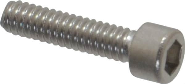 Made in USA - #2-56 UNC Hex Socket Drive, Socket Cap Screw - Grade 18-8 Stainless Steel, Uncoated, 3/8" Length Under Head - Caliber Tooling