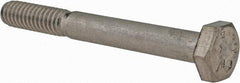 Made in USA - 1/4-20 UNC, 2-1/4" Length Under Head Hex Head Cap Screw - Grade 18-8 Stainless Steel, Uncoated, 7/16" Hex - Caliber Tooling