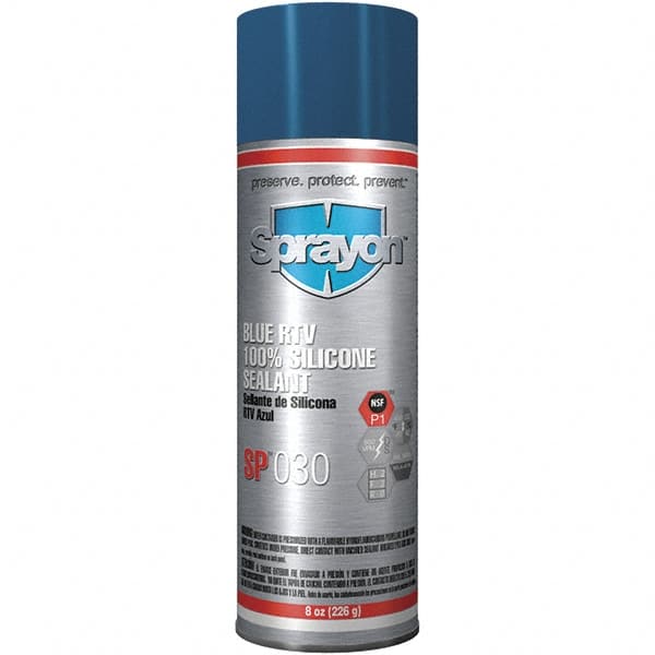 Sprayon - 8 oz Automotive Gasket Sealant - 122°F Max, Blue, Comes in Aerosol Can - Caliber Tooling