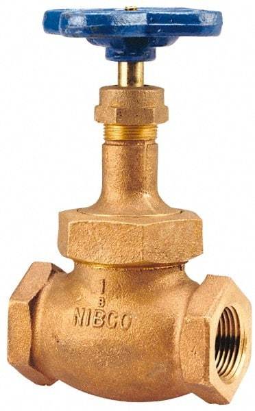 NIBCO - 3" Pipe, Threaded Ends, Bronze Integral Oxygen Service Globe Valve - PTFE Disc, Union Bonnet, 300 psi WOG, 150 psi WSP, Class 150 - Caliber Tooling