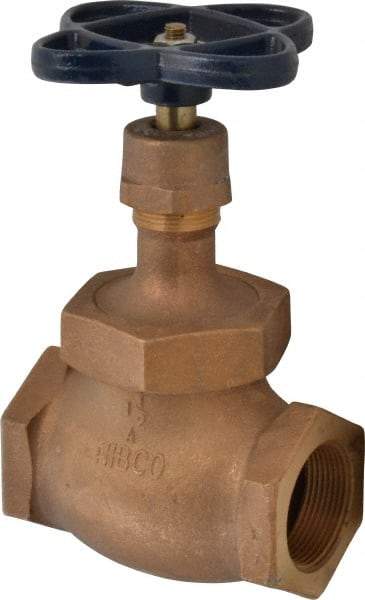 NIBCO - 1-1/2" Pipe, Threaded Ends, Bronze Integral Globe Valve - PTFE Disc, Screw-In Bonnet, 200 psi WOG, 125 psi WSP, Class 125 - Caliber Tooling