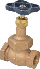 NIBCO - 1/2" Pipe, Threaded Ends, Bronze Integral Globe Valve - PTFE Disc, Screw-In Bonnet, 200 psi WOG, 125 psi WSP, Class 125 - Caliber Tooling