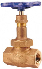 NIBCO - 1" Pipe, Threaded Ends, Bronze Renewable Full Plug Disc Globe Valve - Alloy Threads Disc, Union Bonnet, 600 psi WOG, 300 psi WSP, Class 300 - Caliber Tooling