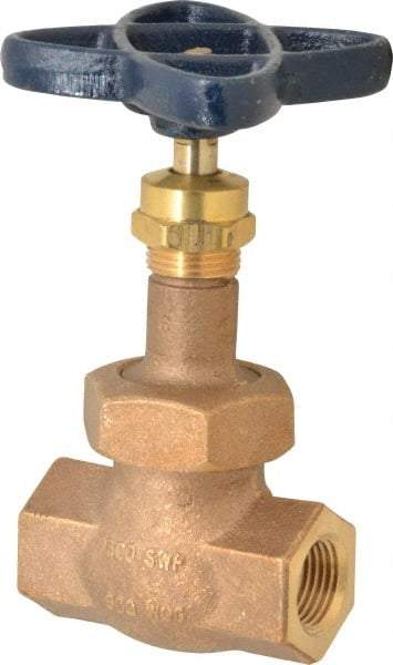 NIBCO - 1/2" Pipe, Threaded Ends, Bronze Renewable Full Plug Disc Globe Valve - Alloy Threads Disc, Union Bonnet, 600 psi WOG, 300 psi WSP, Class 300 - Caliber Tooling