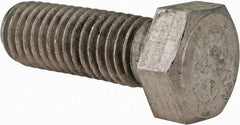 Made in USA - 1/2-13 UNC, 1-1/2" Length Under Head Hex Head Cap Screw - Grade 18-8 Stainless Steel, Uncoated, 3/4" Hex - Caliber Tooling