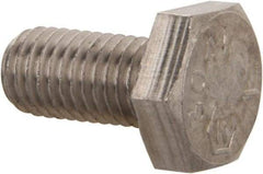 Made in USA - 1/4-28 UNF, 1/2" Length Under Head Hex Head Cap Screw - Grade 18-8 Stainless Steel, Uncoated, 7/16" Hex - Caliber Tooling