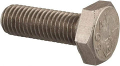 Made in USA - 1/4-28 UNF, 3/4" Length Under Head Hex Head Cap Screw - Grade 18-8 Stainless Steel, Uncoated, 7/16" Hex - Caliber Tooling