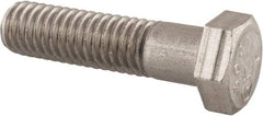 Made in USA - 3/8-24 UNF, 1-1/2" Length Under Head Hex Head Cap Screw - Grade 18-8 Stainless Steel, Uncoated, 9/16" Hex - Caliber Tooling