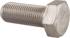 Made in USA - 1/2-20 UNF, 1-1/4" Length Under Head Hex Head Cap Screw - Grade 18-8 Stainless Steel, Uncoated, 3/4" Hex - Caliber Tooling