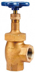 NIBCO - 2-1/2" Pipe, Class 150, Threaded Bronze Renewable Angle Gate Valve - 300 WOG, 150 WSP, Union Bonnet - Caliber Tooling