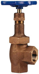 NIBCO - 1-1/2" Pipe, Class 300, Threaded Bronze Renewable Angle Gate Valve - 600 WOG, 300 WSP, Union Bonnet - Caliber Tooling