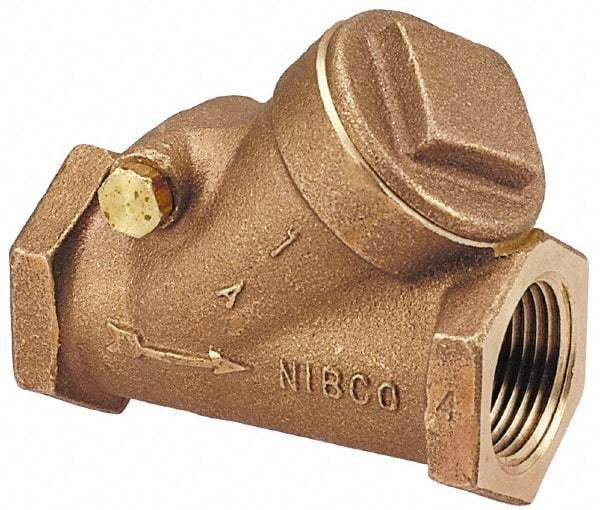 NIBCO - 1-1/2" Bronze Check Valve - Y-Pattern, FNPT x FNPT, 200 WOG - Caliber Tooling