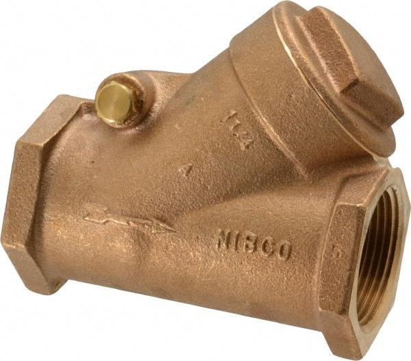 NIBCO - 1-1/4" Bronze Check Valve - Y-Pattern, FNPT x FNPT, 200 WOG - Caliber Tooling