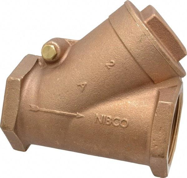 NIBCO - 2" Bronze Check Valve - Y-Pattern, FNPT x FNPT, 200 WOG - Caliber Tooling