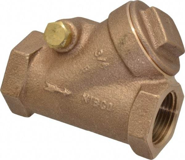 NIBCO - 3/4" Bronze Check Valve - Y-Pattern, FNPT x FNPT, 200 WOG - Caliber Tooling