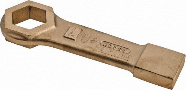 Ampco - 1-11/16" 6 Point Striking Box Wrench - Single End, 9-7/8" OAL, Aluminum Bronze - Caliber Tooling