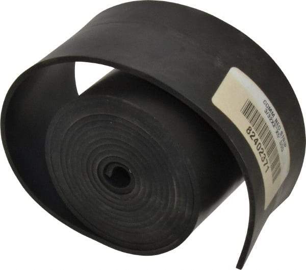 Made in USA - 3/32" Thick x 2" Wide x 60" Long, Neoprene Rubber Strip - Stock Length, 50 Shore A Durometer, 1,000 to 1,200 psi Tensile Strength, -40 to 212°F, Black - Caliber Tooling