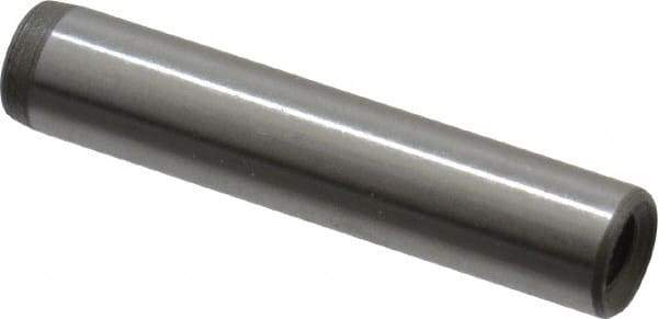 Jergens - 1/4" Diam x 1-1/4" Pin Length C-1215 Alloy Steel Pull Out Dowel Pin - C 47-58 & C 60-64 (Surface) Hardness, 1 Beveled & 1 Threaded End - Caliber Tooling