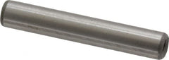 Jergens - 1/4" Diam x 1-1/2" Pin Length C-1215 Alloy Steel Pull Out Dowel Pin - C 47-58 & C 60-64 (Surface) Hardness, 1 Beveled & 1 Threaded End - Caliber Tooling