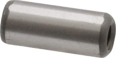 Jergens - 5/16" Diam x 3/4" Pin Length C-1215 Alloy Steel Pull Out Dowel Pin - C 47-58 & C 60-64 (Surface) Hardness, 1 Beveled & 1 Threaded End - Caliber Tooling