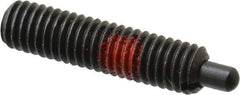 Jergens - 10-32, 3/4" Thread Length, 1/8" Plunger Projection, Steel Threaded Spring Plunger - 0.093" Max Plunger Diam, 3/4" Plunger Length, 2.9 Lb Init End Force, 11.1 Lb Final End Force, 3/32" Hex - Caliber Tooling